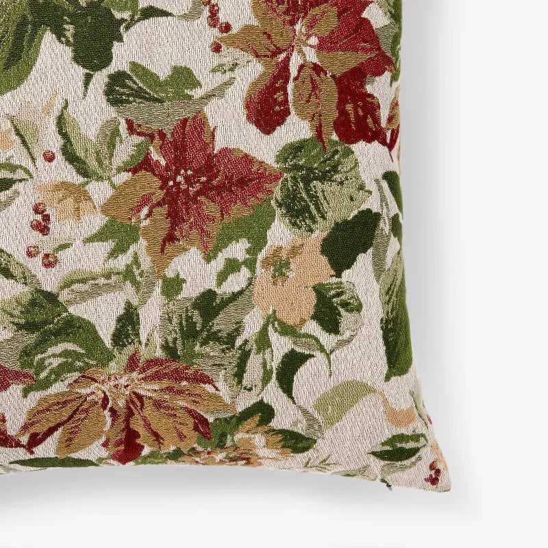 Woven Holiday Floral Square