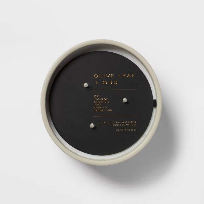 Olive leaf & Oud Black Label Jar Candle