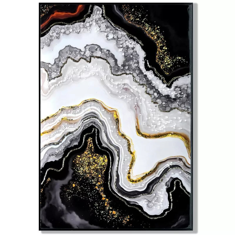 Luxury Crystal Pearl Oil Painting Wall Art Contemporary Hallway Decor Premium Canvas Mural for Home Entrance and Corridor decorative picture painting