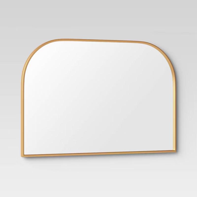 36" x 24" Over the Mantel Mirror - Gold