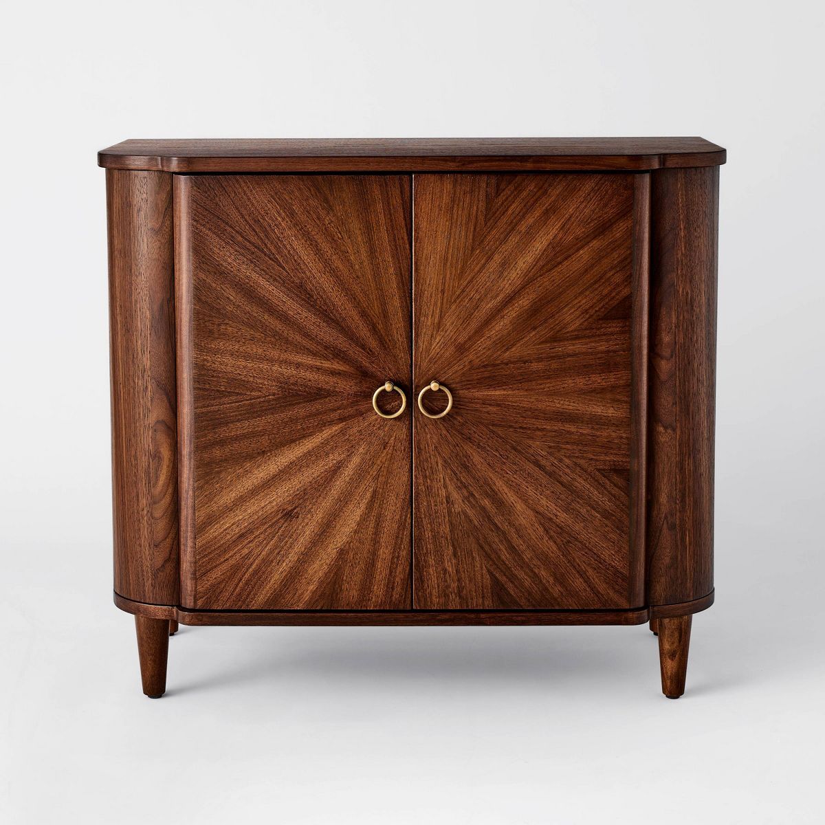 Nephi Two Door Cabinet Walnut Brown Wood Veneer