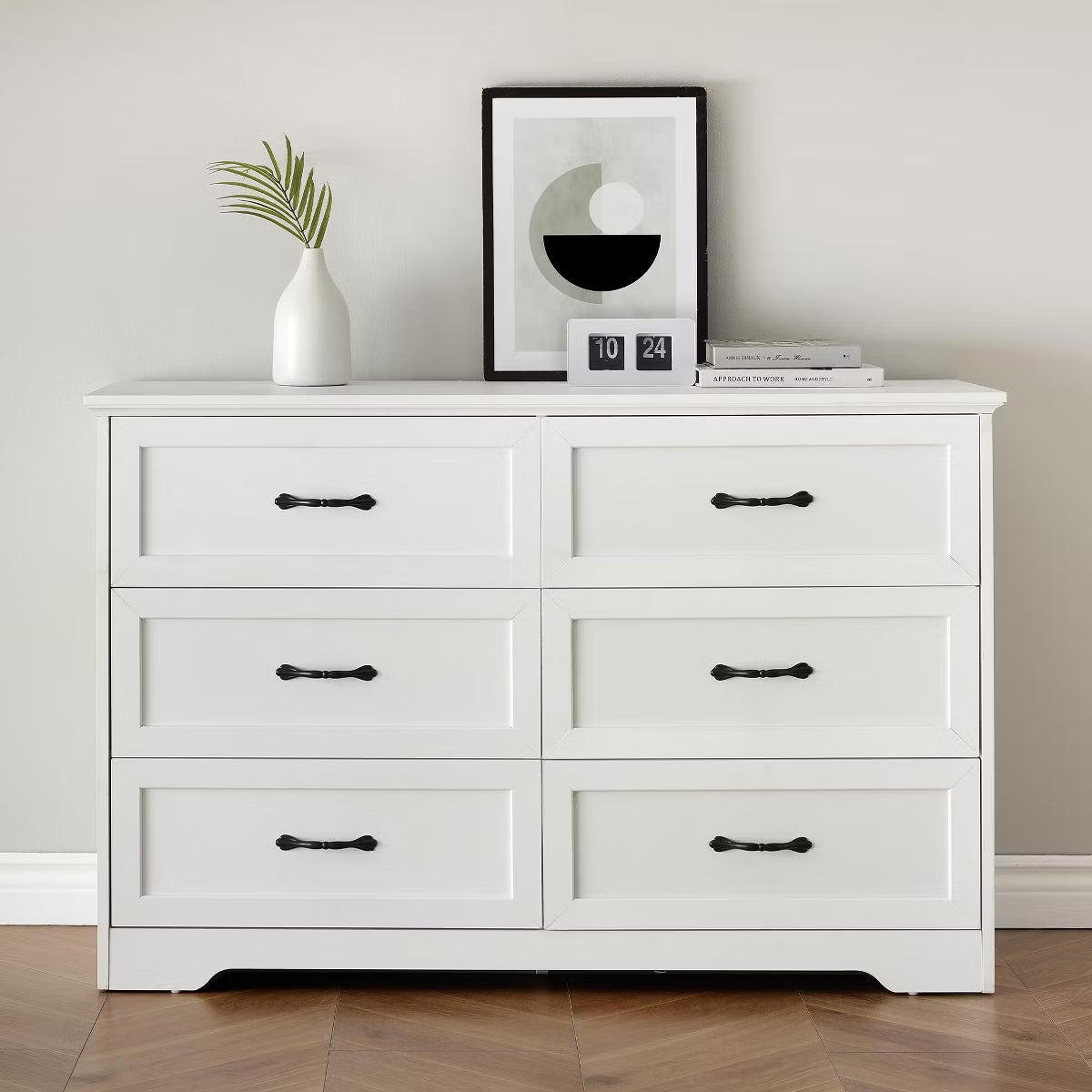 6-Drawer Dresser, Wooden Tall Chest