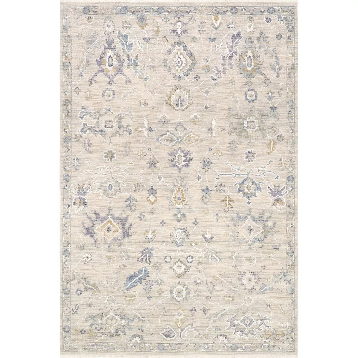 Floral Fringe Area Rug