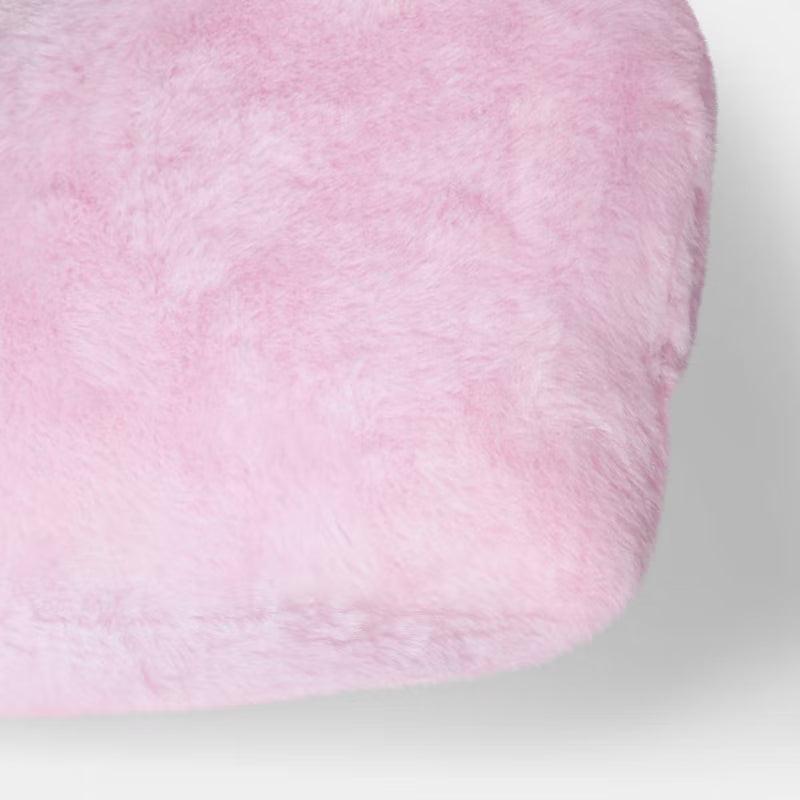 Pink Plush Heart Pillow
