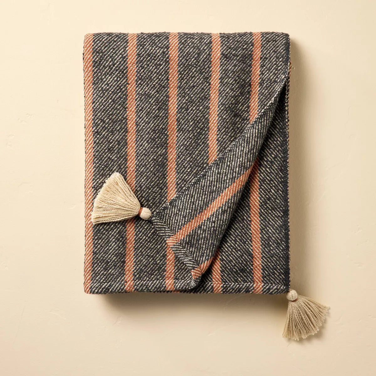 Stripe Throw Blanket Gray