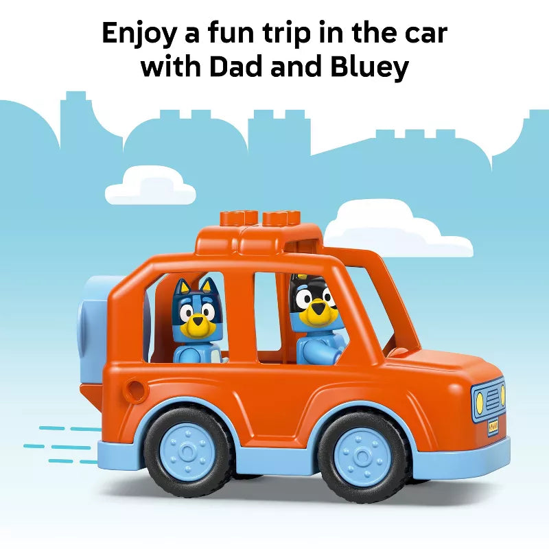 LEGO DUPLO Bluey Ice Cream Trip with Dad Building Set 10458 – Toddler Educational Pretend Play Toy with Figures and Vehicle (22 Pieces)