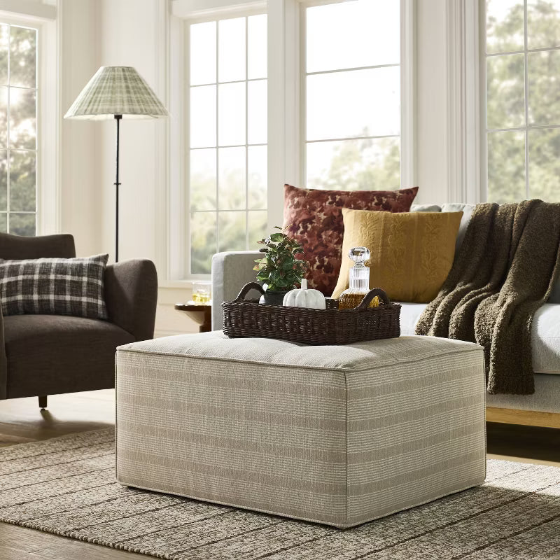 Tufted Cocktail Ottoman Tan