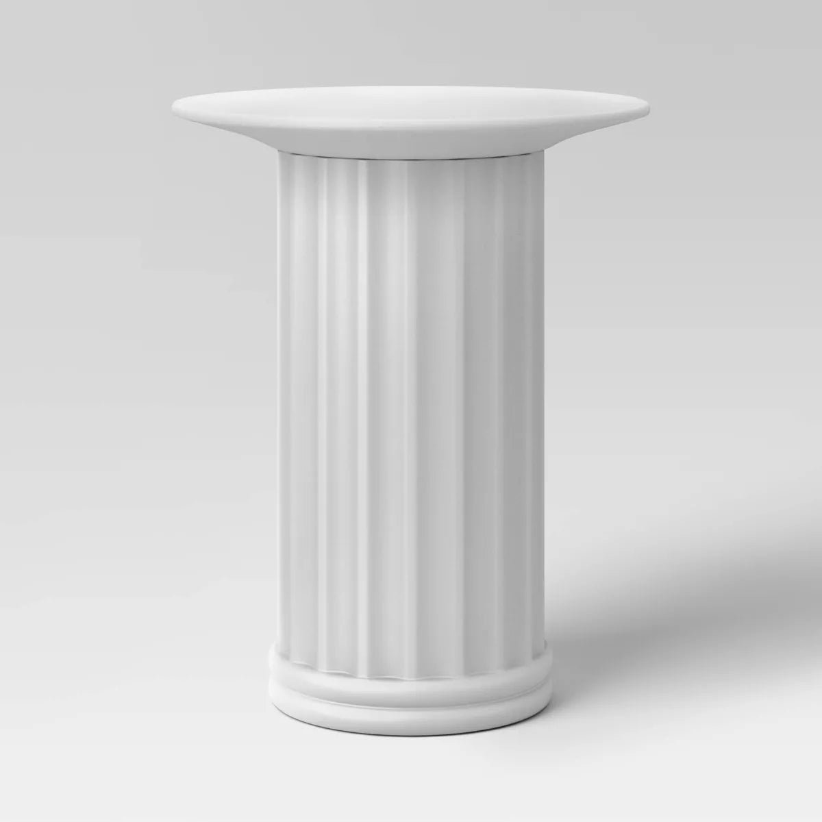 Plaster Accent Table White