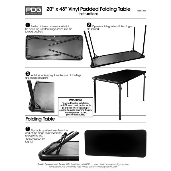 Folding Table Black