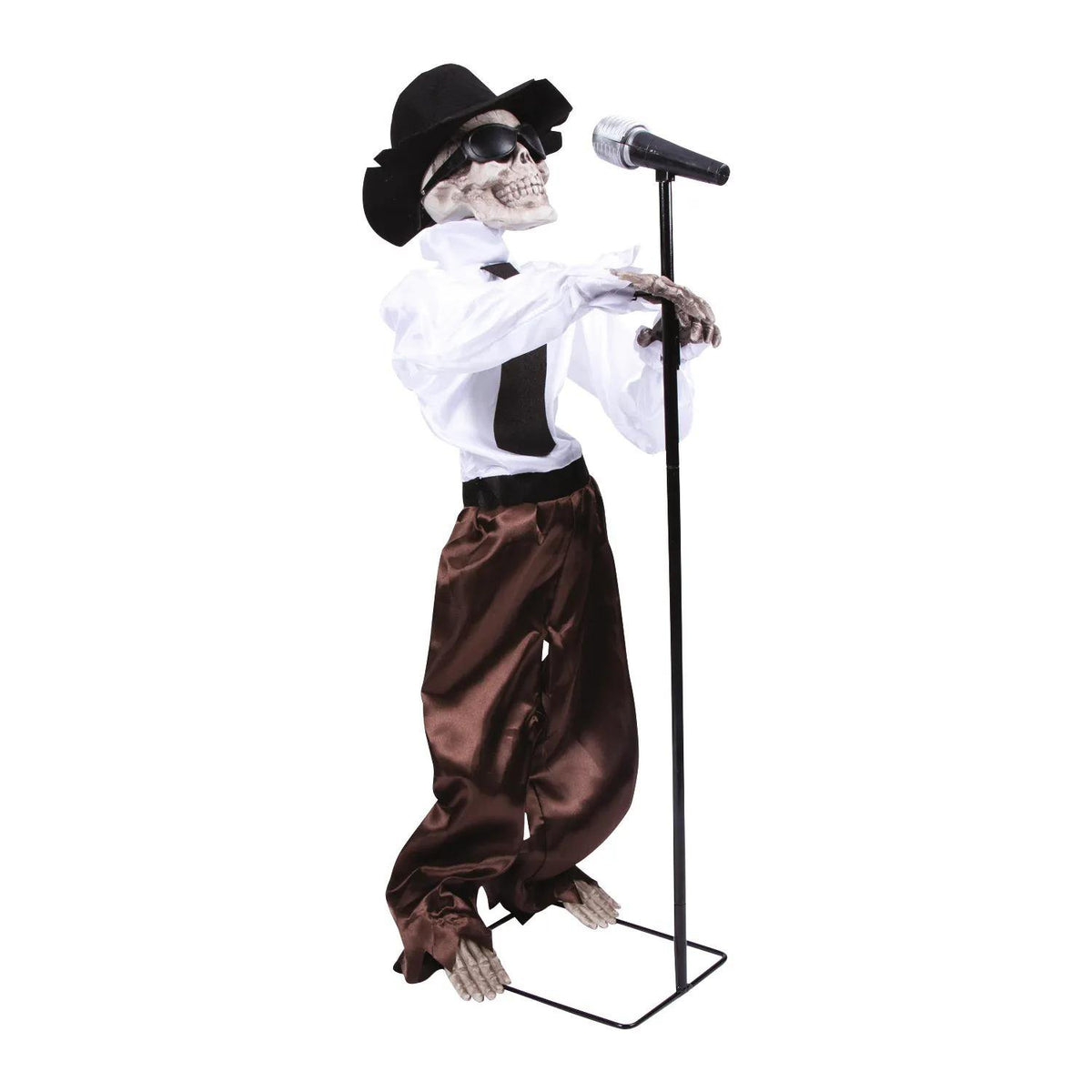 Animated Singing Skeleton Standing Halloween Decoration - 3 ft - image 2