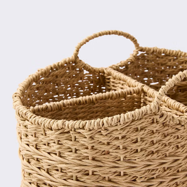 Woven Diaper Caddy with Dividers