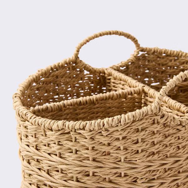 Woven Diaper Caddy with Dividers