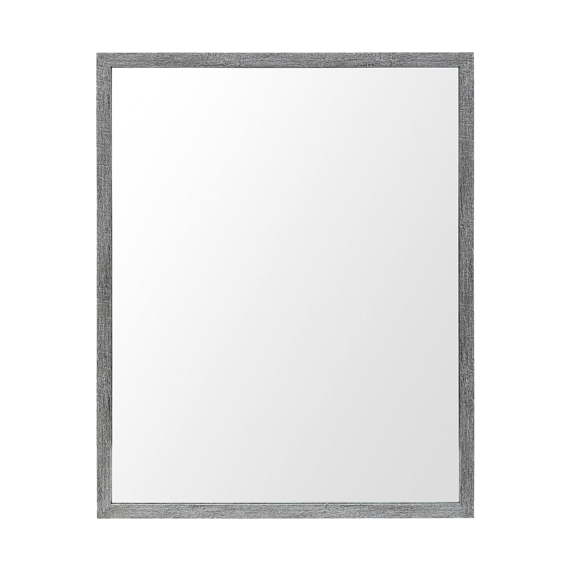 HMS Driftwood Quality Frame Accent Rectangle Grey Wall Mirror Glass Material Quality Wall Decor