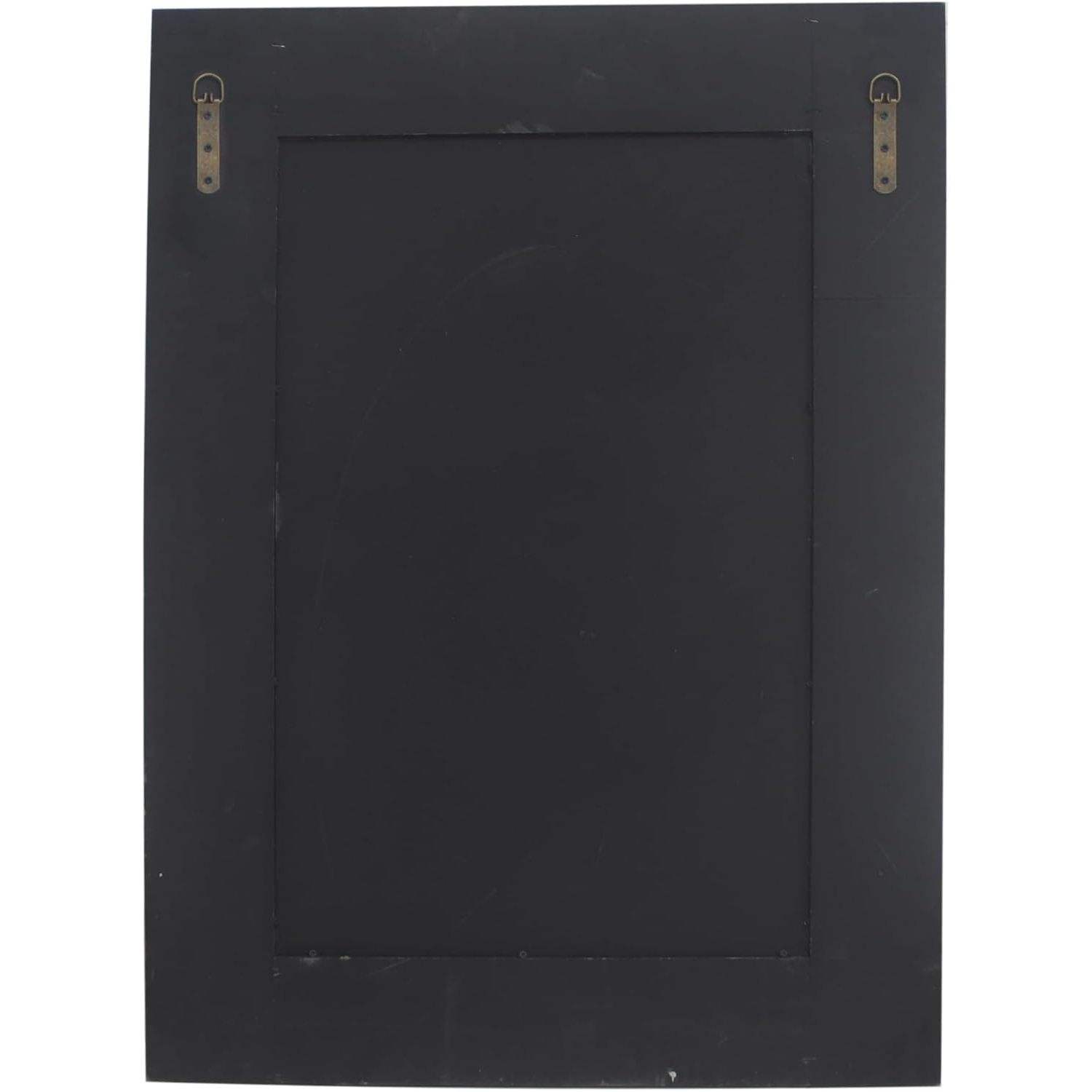 Rectangle Wall Mirror with Wooden Frame, Rustic Decorative Hanging Mirror