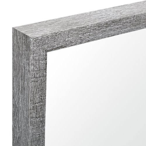 HMS Driftwood Quality Frame Accent Rectangle Grey Wall Mirror Glass Material Quality Wall Decor