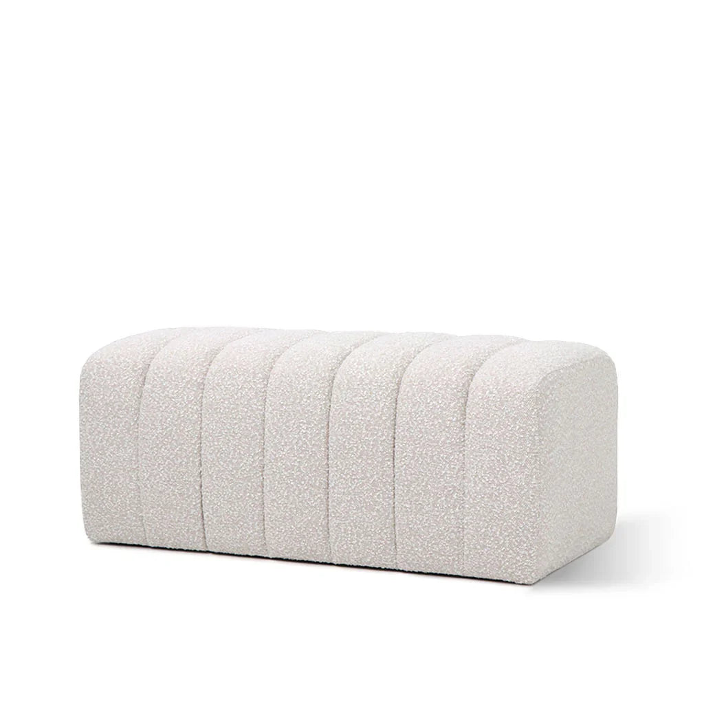 Lawrence Customizable Footstool – Bouclé Fabric | 95×54×45 cm