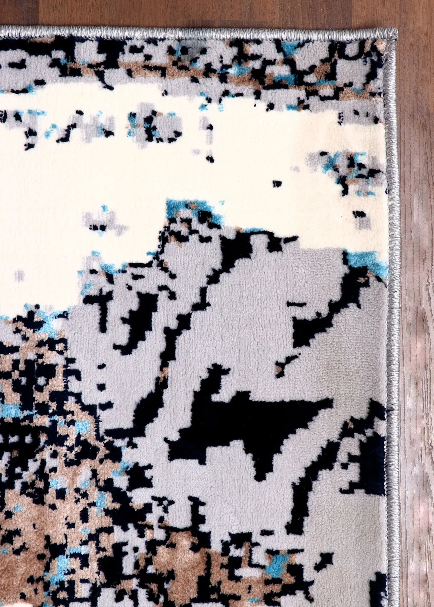 Turkish Earth Tone Abstract Rug – Machine-Made | Jute Backing | Warm Neutrals