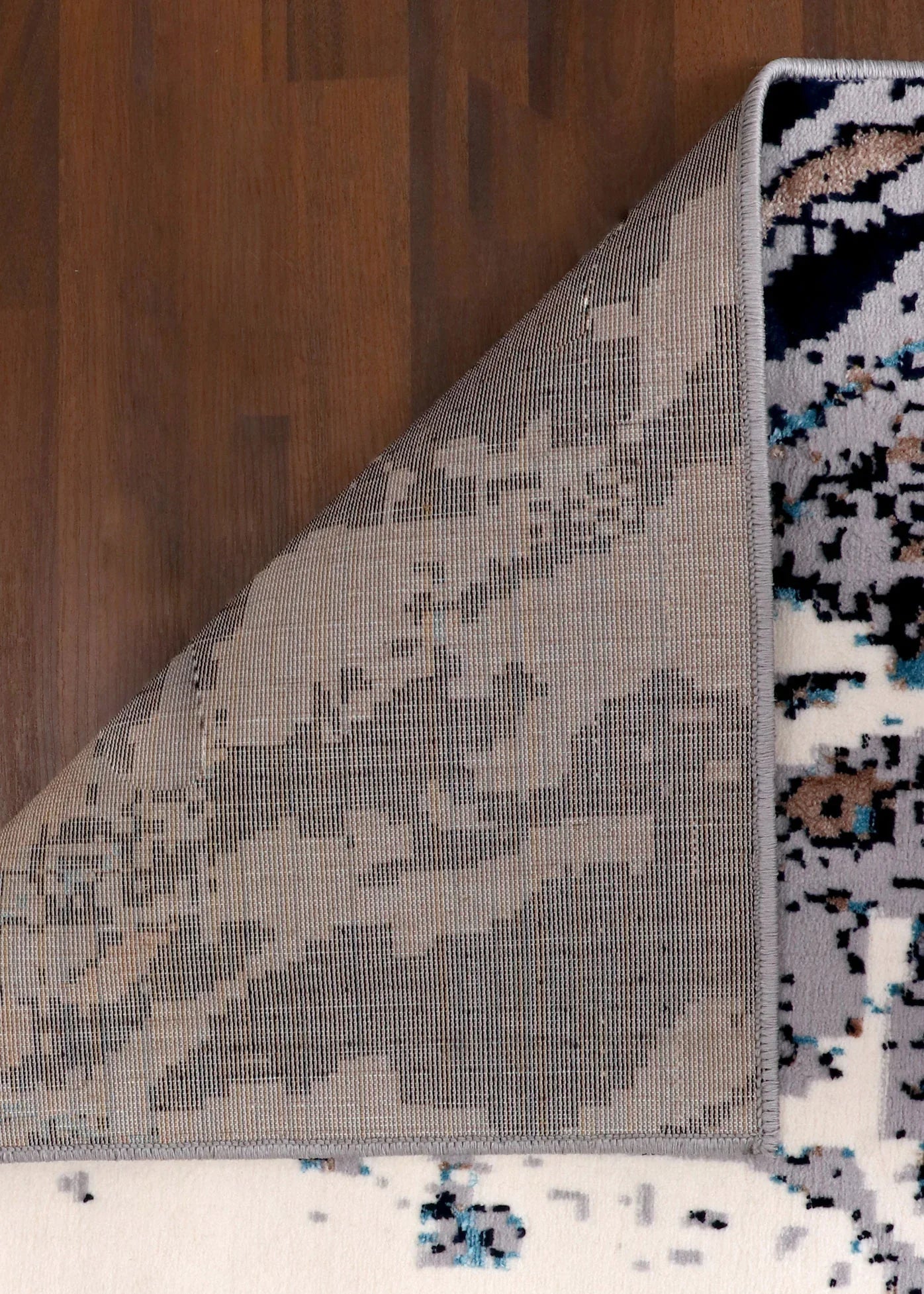 Turkish Earth Tone Abstract Rug – Machine-Made | Jute Backing | Warm Neutrals