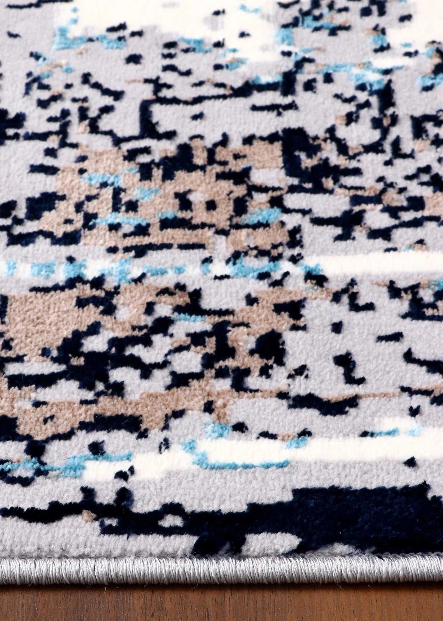 Turkish Earth Tone Abstract Rug – Machine-Made | Jute Backing | Warm Neutrals