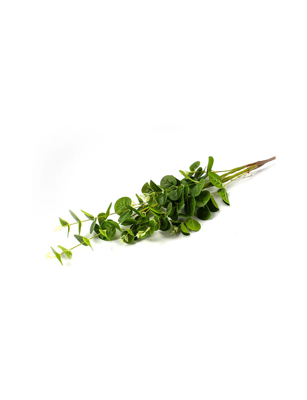 “Evergreen Charm – realistic artificial eucalyptus stem with soft green leaves for home, wedding, and event décor.