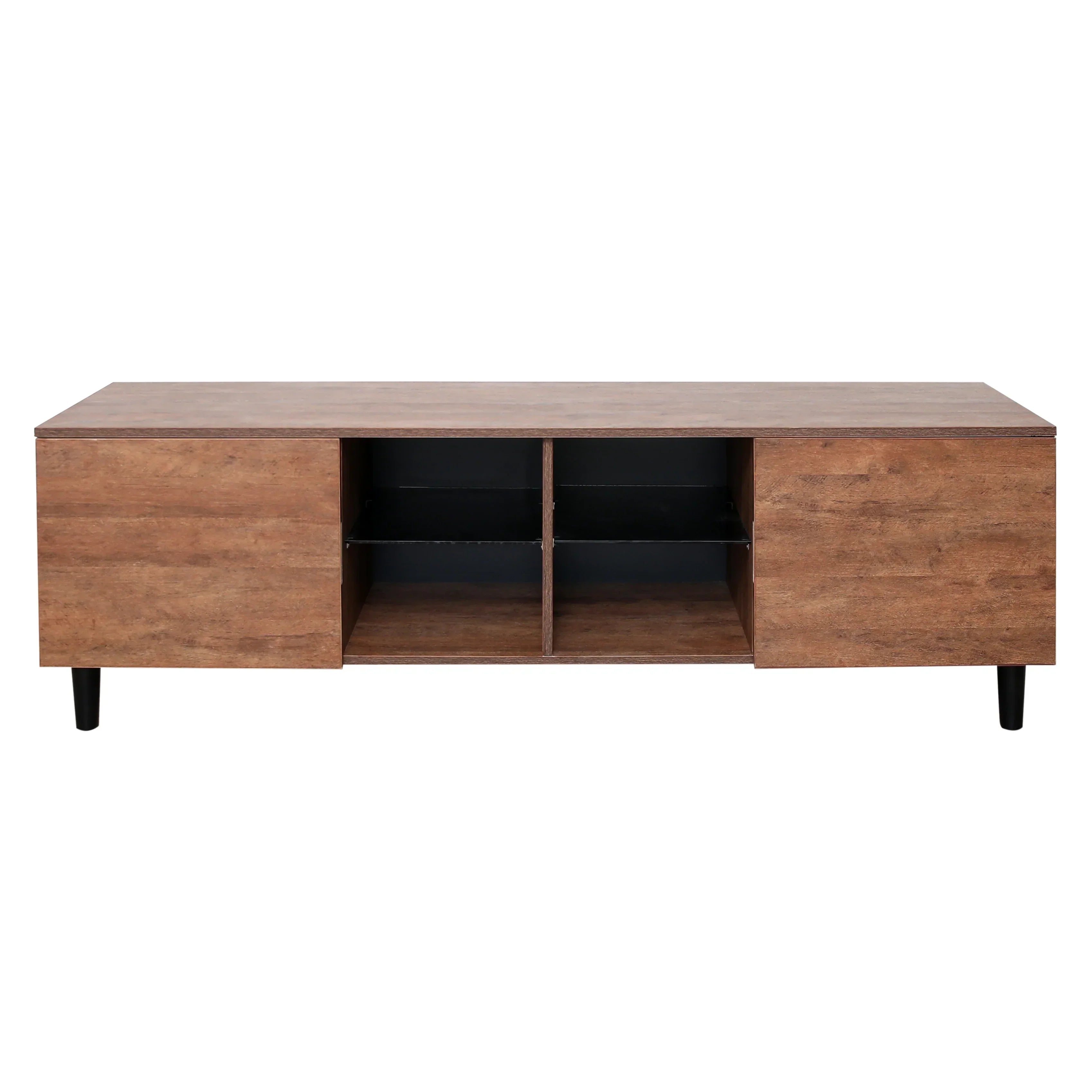 Luxury Wooden TV Unit with Sleek LCD Console – Greyish Blue Compact Design for Living Room