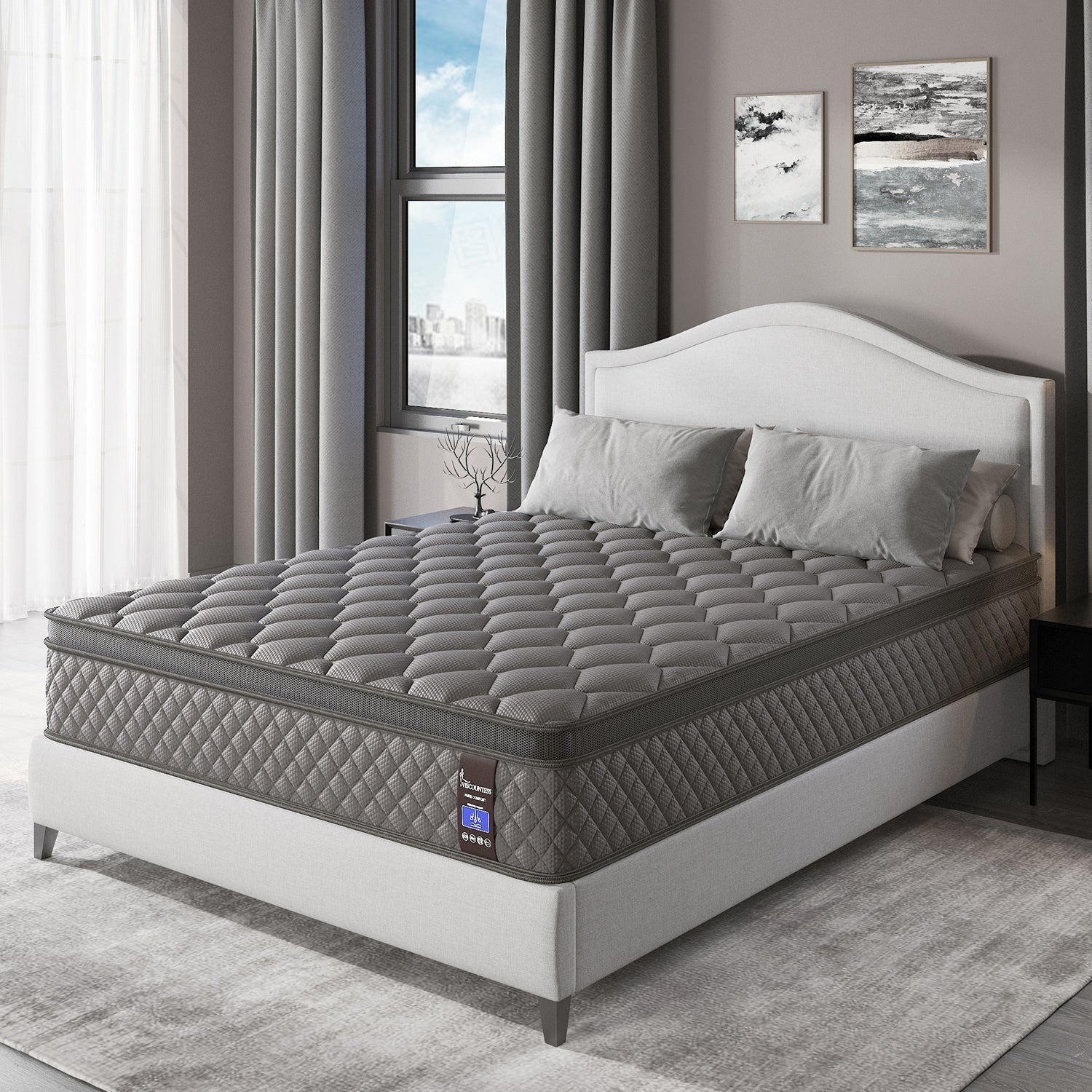 Twin Full Queen King Size Mattress in a Box Hybrid Spring Memory Foam