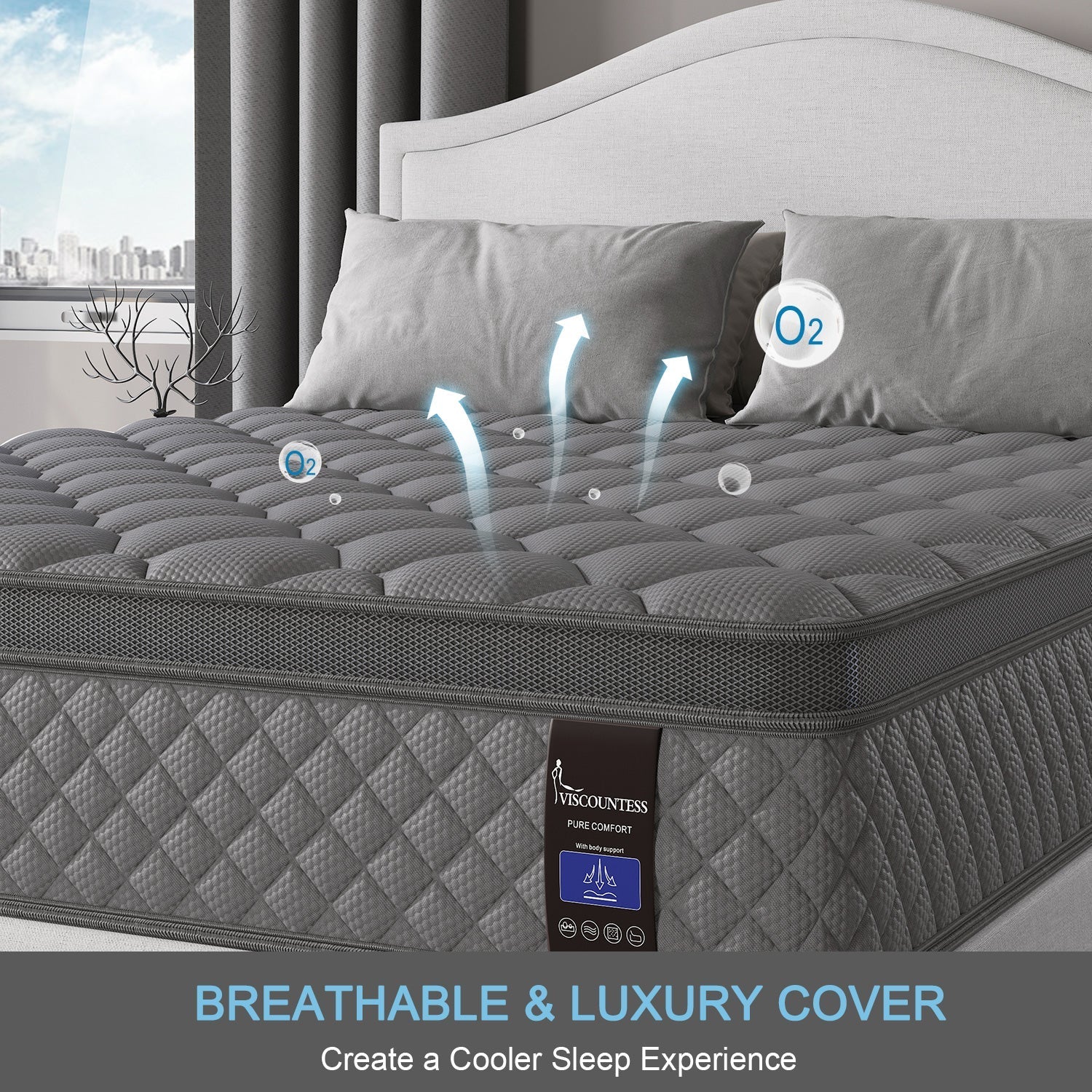 Twin Full Queen King Size Mattress in a Box Hybrid Spring Memory Foam