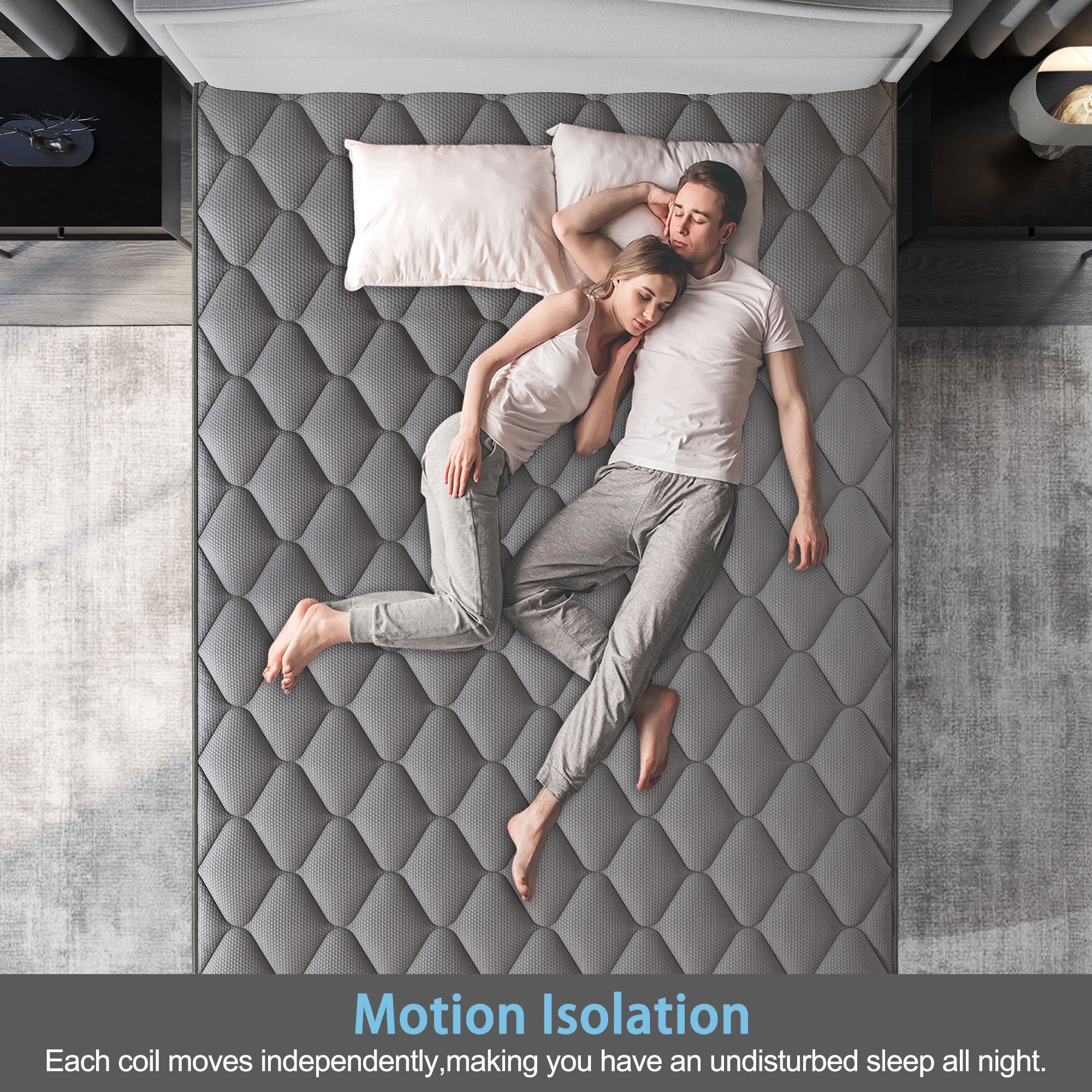 Twin Full Queen King Size Mattress in a Box Hybrid Spring Memory Foam
