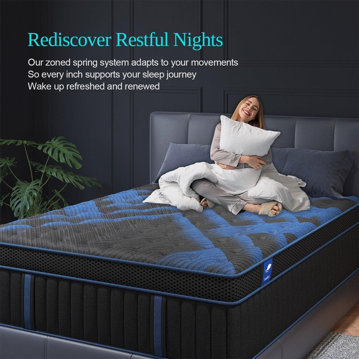 12"Gel Memory Foam Hybrid Pocket Spring Mattress Twin