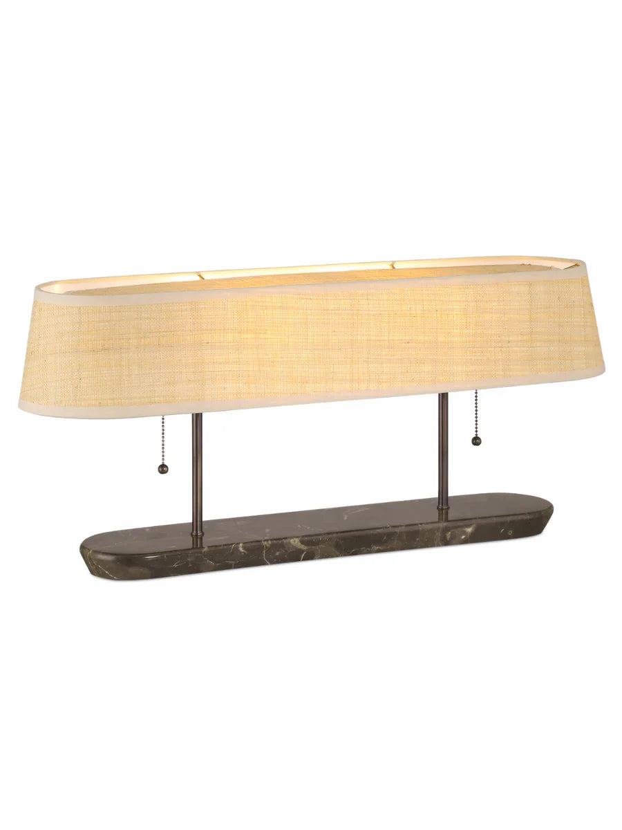 Museum-style desk lamp with antique finish, perfect for classic interiors, home offices, or reading corners.