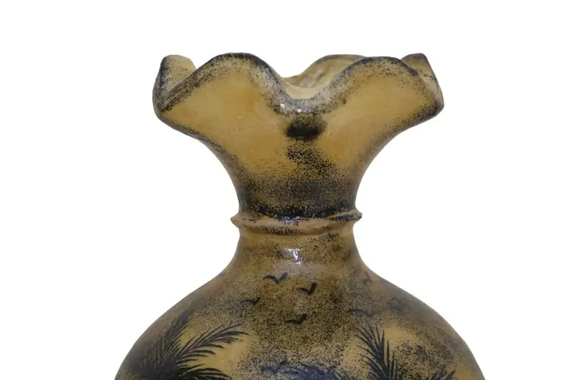 Camel skin illuminated vase and lamp