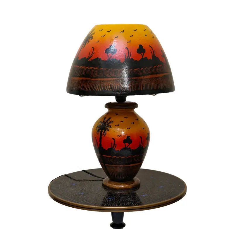 Unique Handpainted Camel Skin Lamp