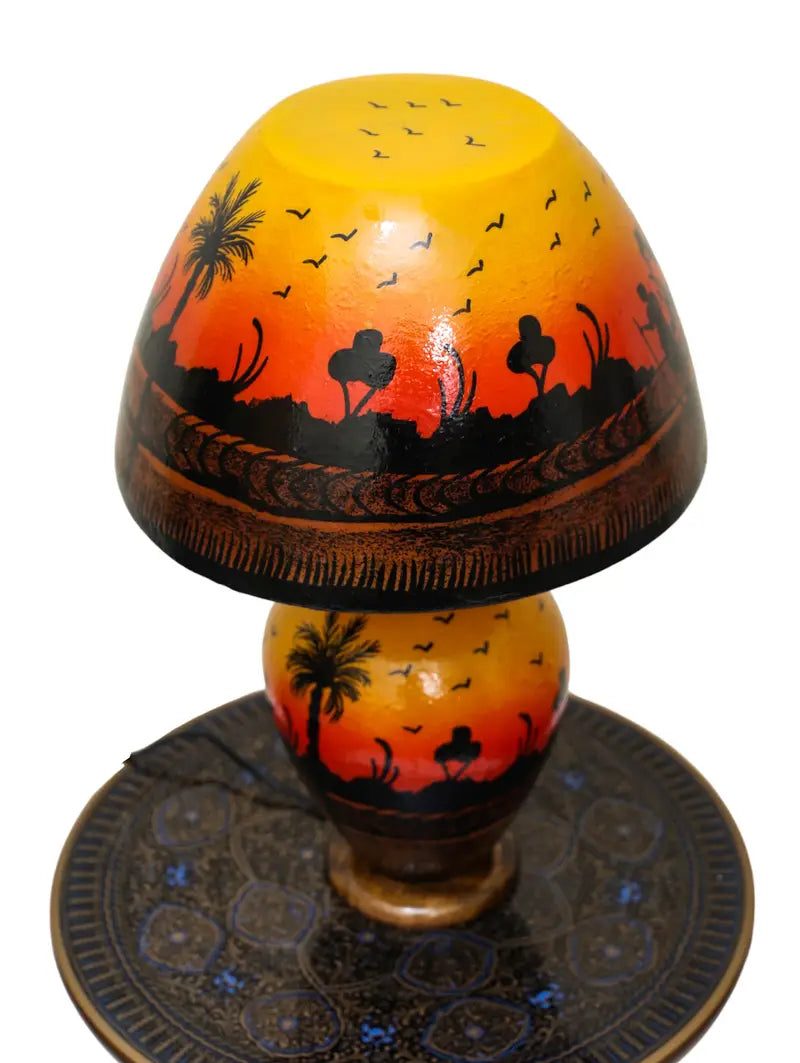 Unique Handpainted Camel Skin Lamp