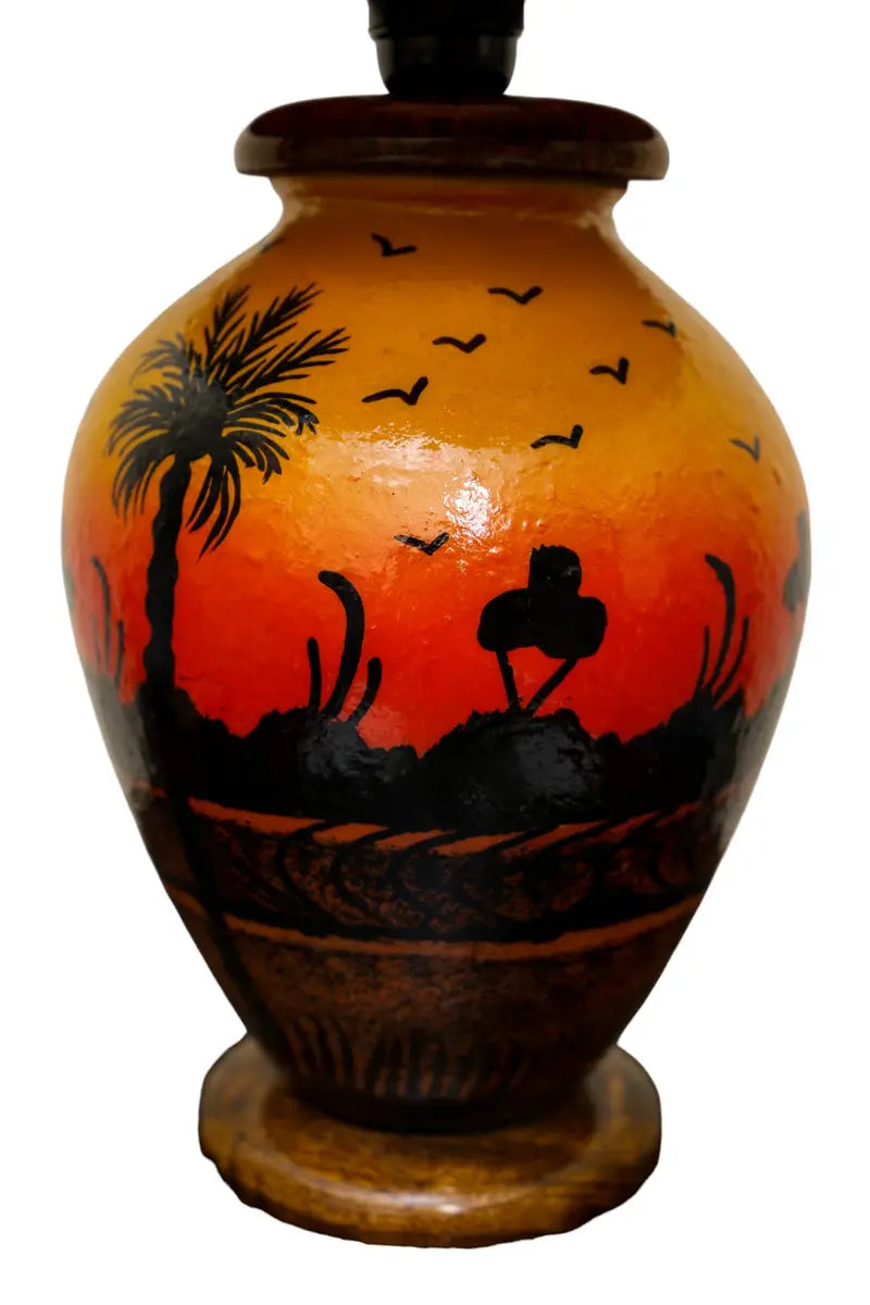 Unique Handpainted Camel Skin Lamp