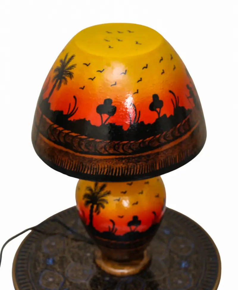 Unique Handpainted Camel Skin Lamp