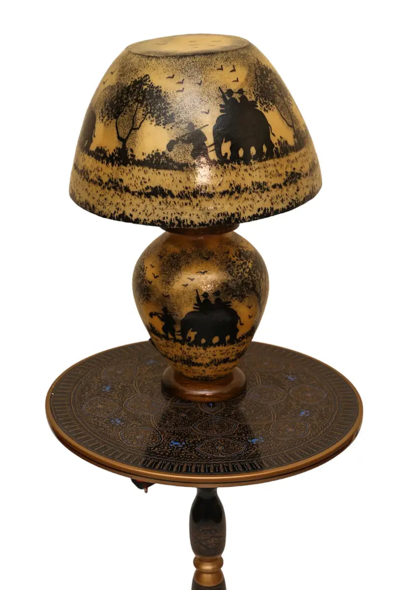 Florescent Camel Skin Lamp – Handcrafted & Handpainted