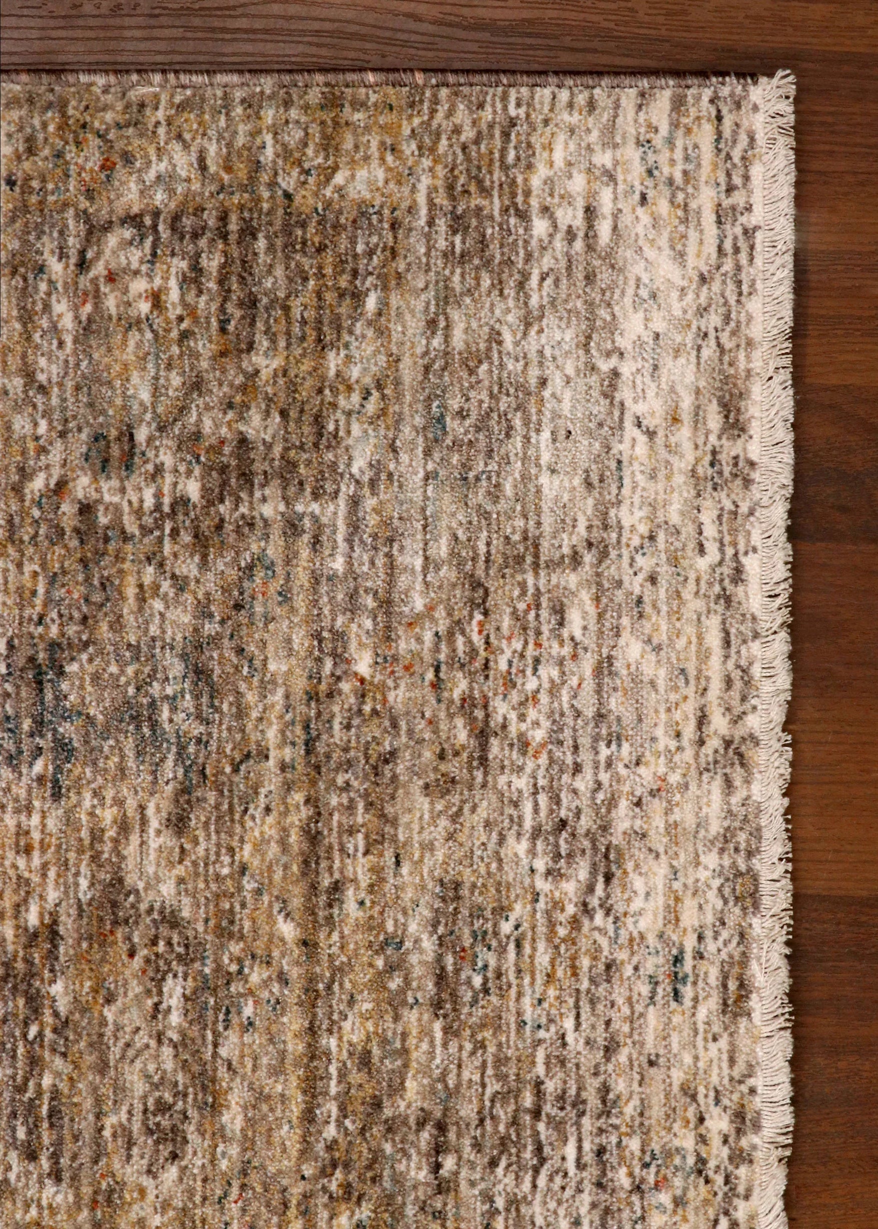 Turkish Rustic Elegance Vintage Rug – Machine-Made | Jute Backing | Brown & Ivory