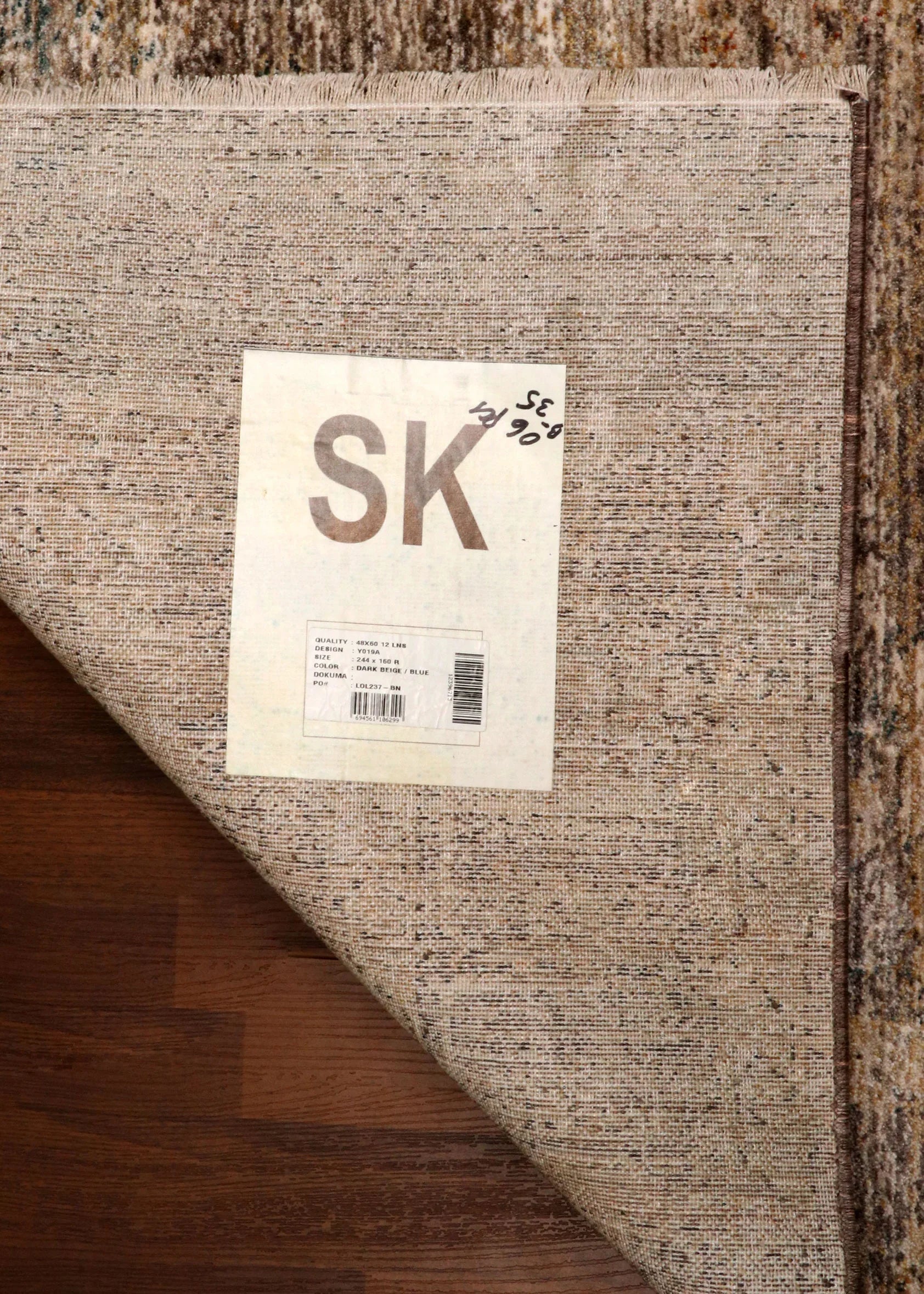 Turkish Rustic Elegance Vintage Rug – Machine-Made | Jute Backing | Brown & Ivory