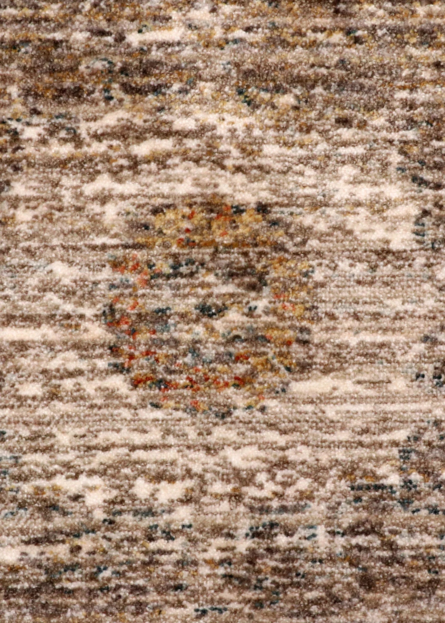 Turkish Rustic Elegance Vintage Rug – Machine-Made | Jute Backing | Brown & Ivory