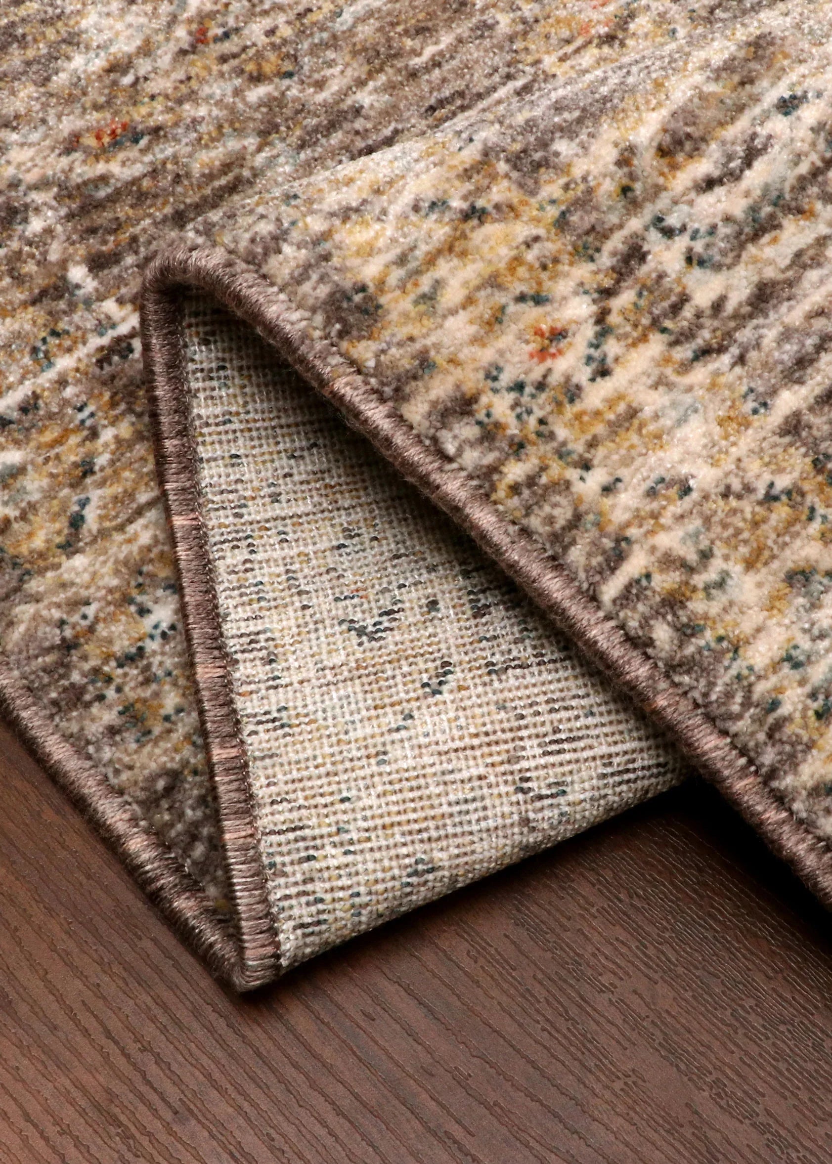 Turkish Rustic Elegance Vintage Rug – Machine-Made | Jute Backing | Brown & Ivory