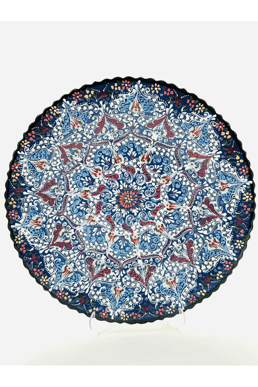 Turkish Handmade Ceramic Wall Plate – Boho Art Decor