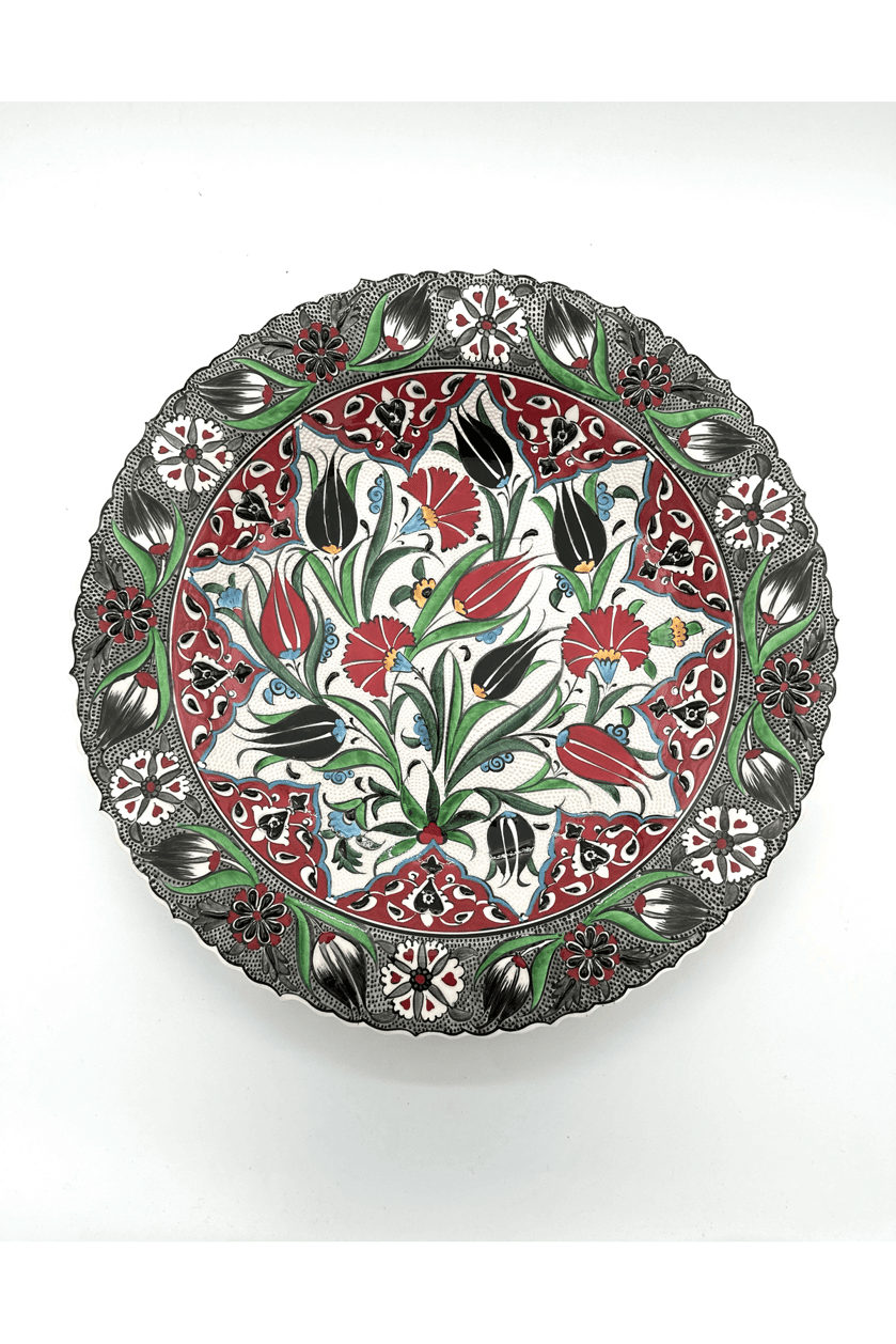 Handmade Turkish Ceramic Plate – Boho Wall Decor Gift