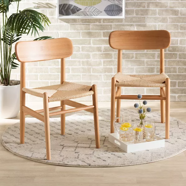 Hemp and Wood Dining Chair