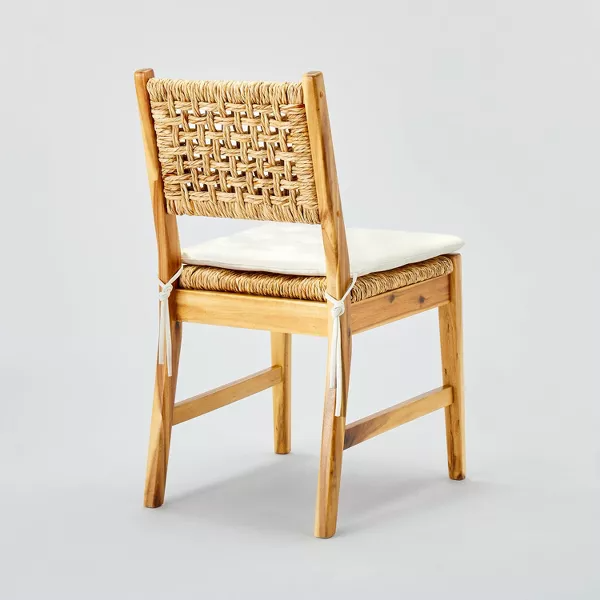 Wood Woven Dining Chairs