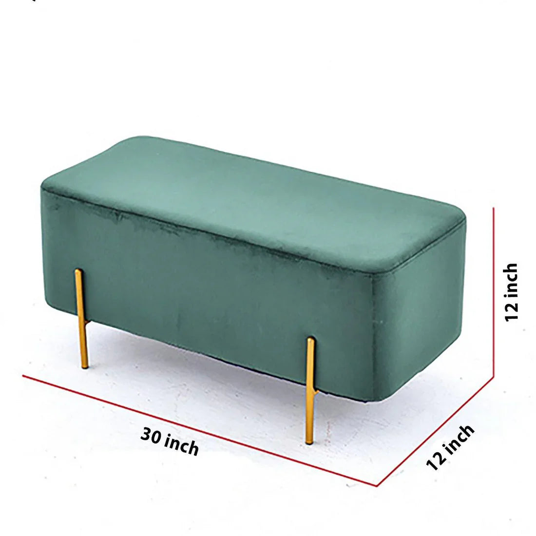Wooden Stool 2 Seater with Steel Stand - 167