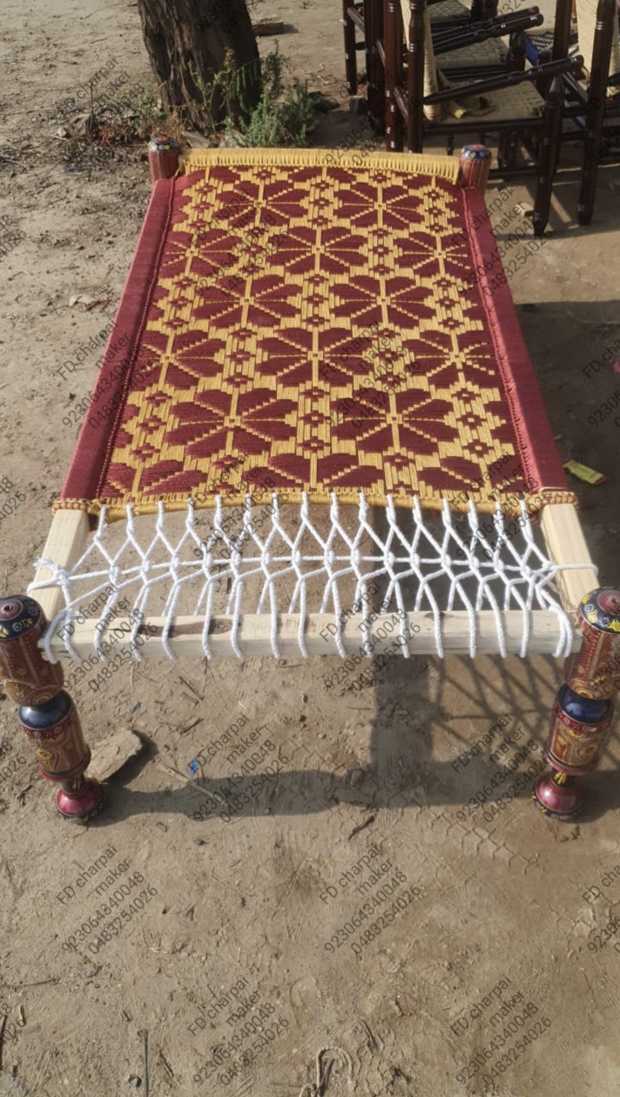 Handwoven Wooden Charpai Cot
