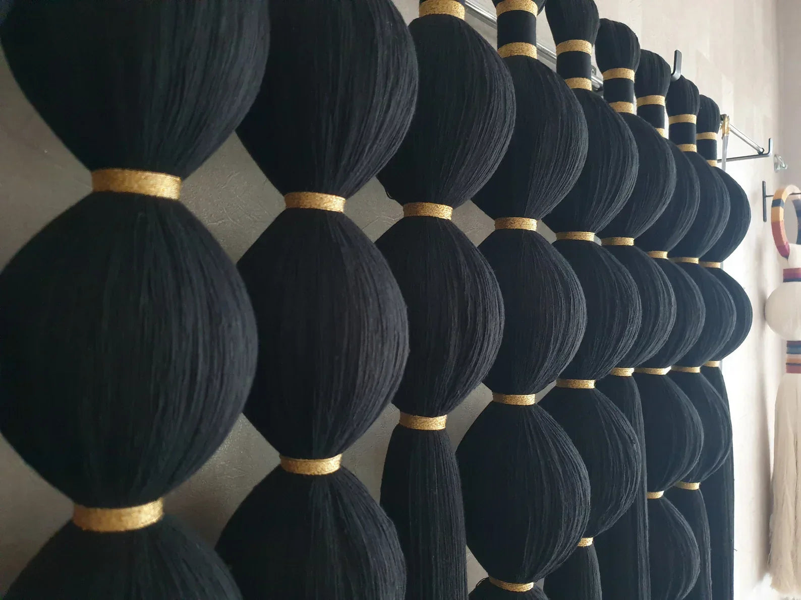 Luxe Boho Fiber Tassel Wall Hanging Handmade