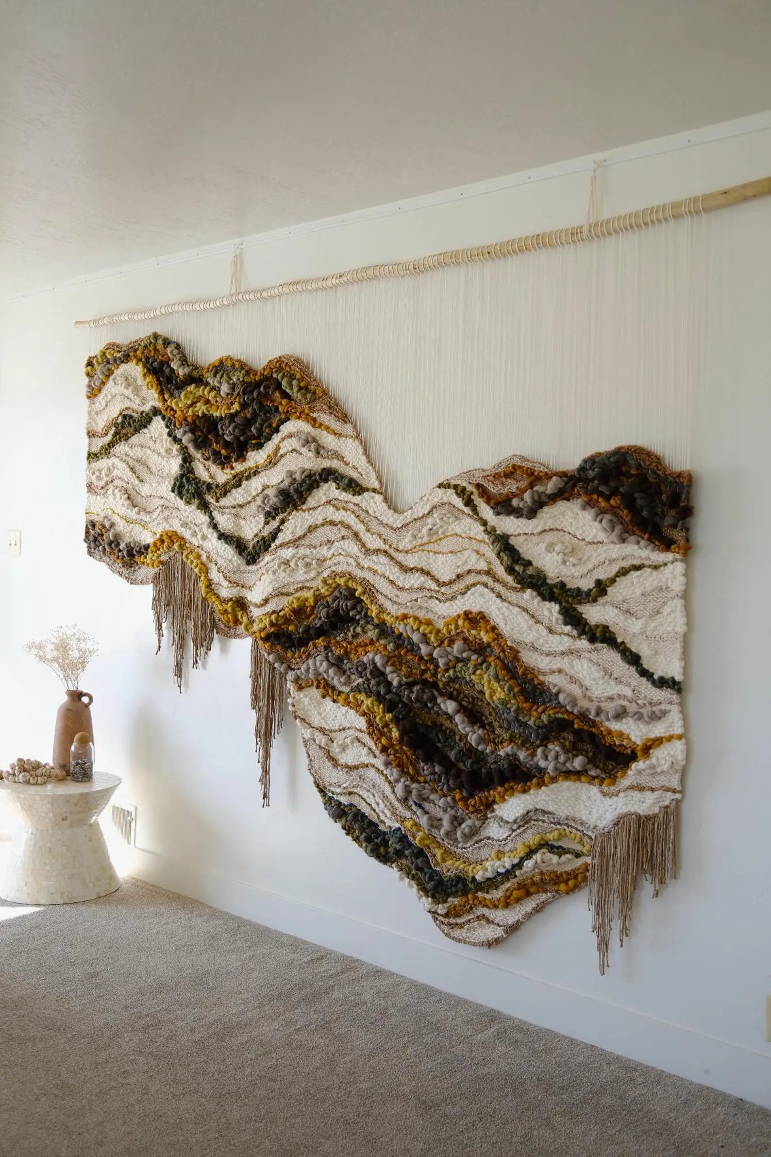 large woven wall art textile