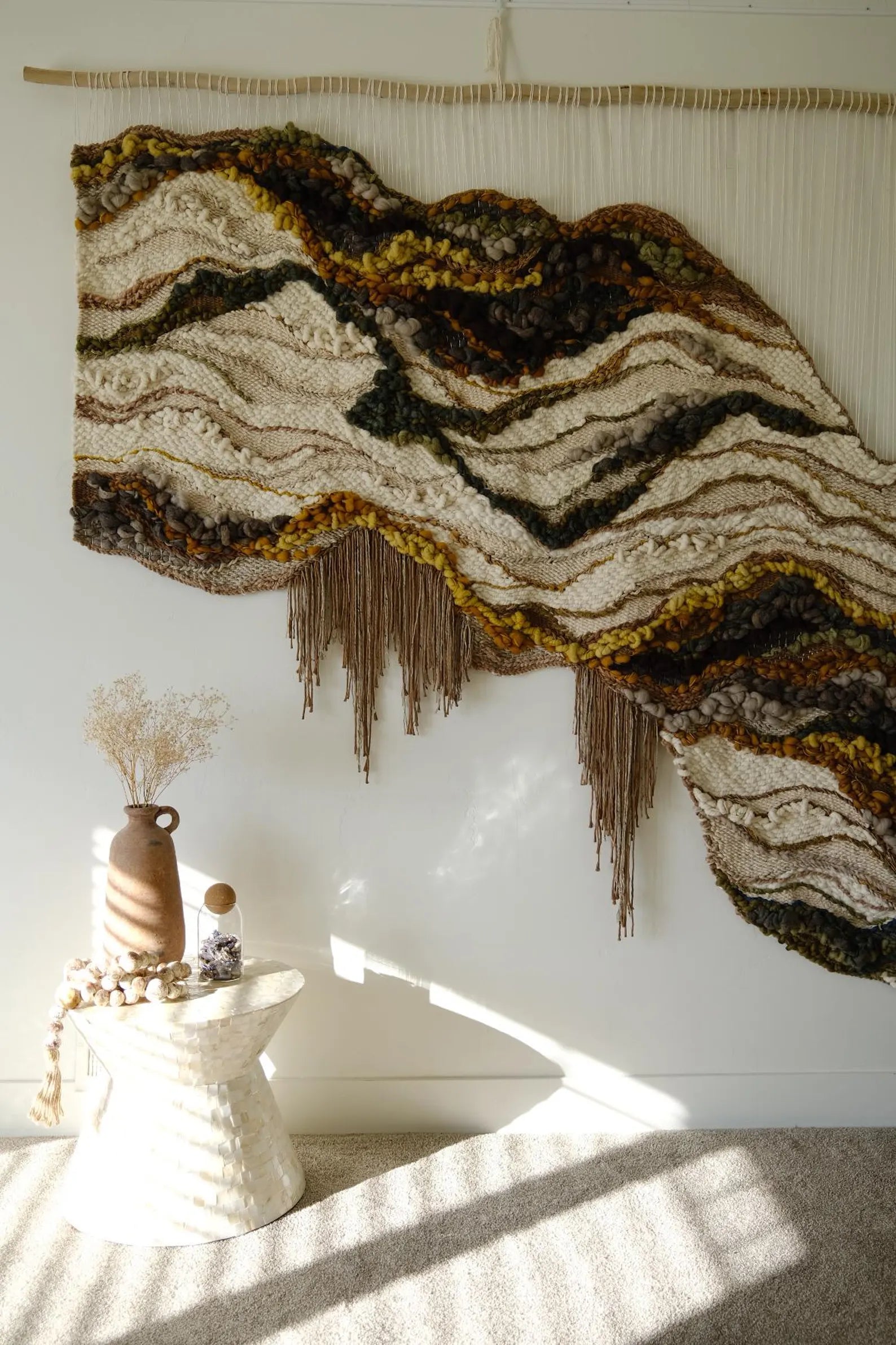 large woven wall art textile