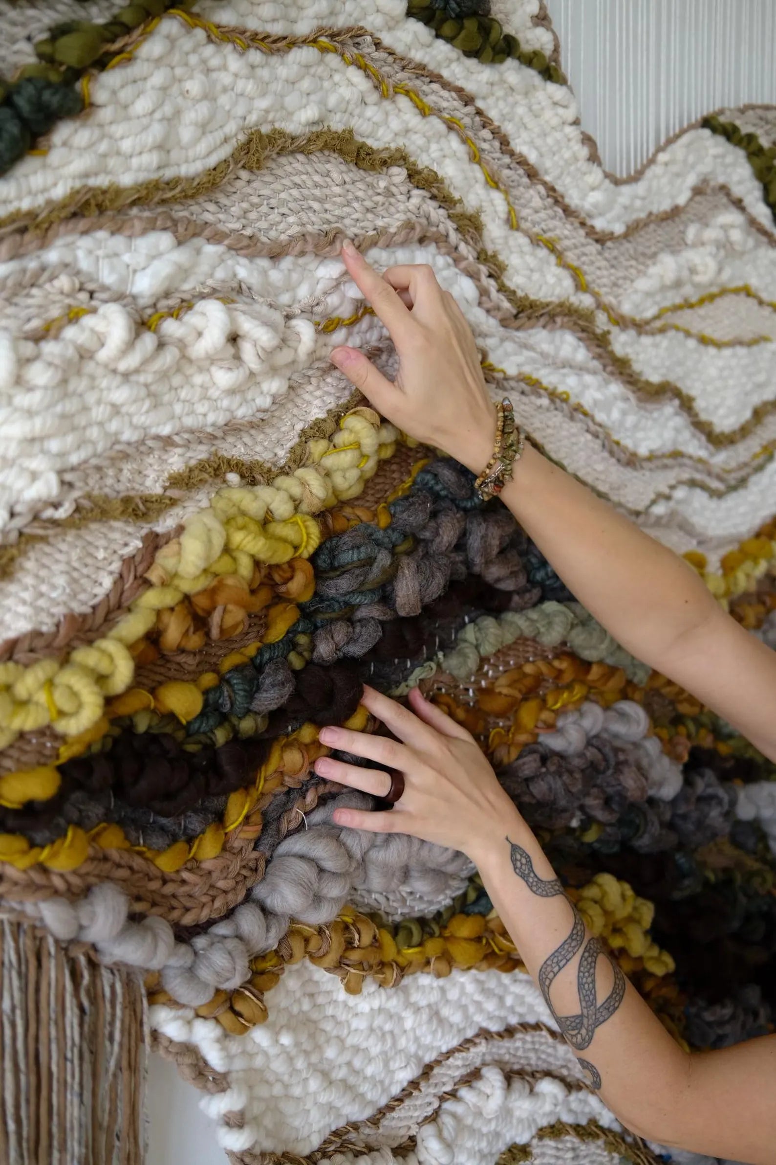 large woven wall art textile
